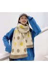 GCC Automne Et Hiver Nouvelle Écharpes Chaud Ultra Doux pour Femmes,Grande Écharpe à Pois Doux Confortable Pashminas Imitatio