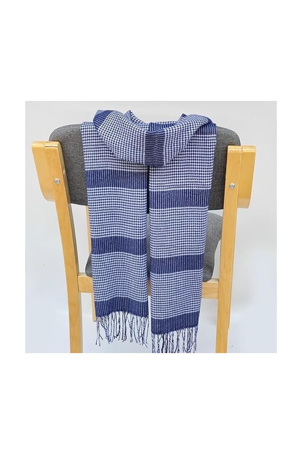 Foulard Femme Soie Cheveux pour De Hiver en Echarpe 180 * 35Cm Classique Plaid Hommes Écharpe Douce Plaid Écharpe Châle Wrap 