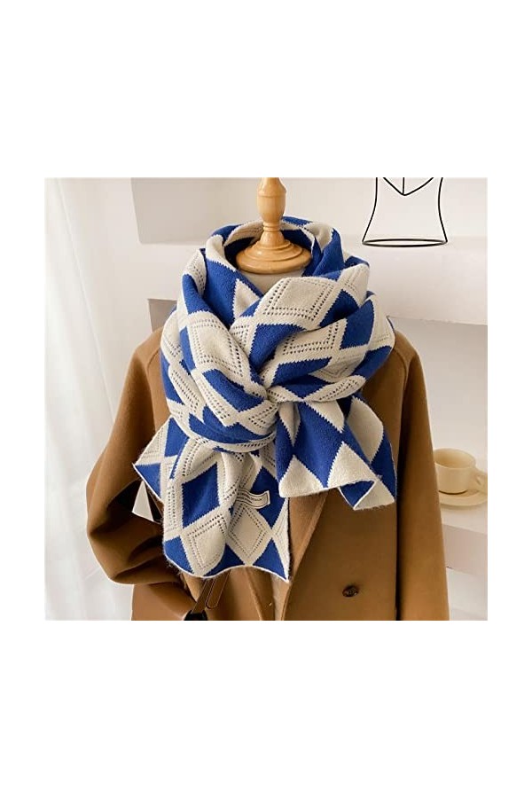Bysonglezai Fil Chaud Neckerchief Hiver Femmes Tricotées Echarpe Élastique Cou Enveloppes Châle Dame Silencieux 31x160cm WYD6