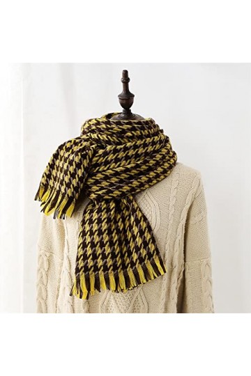 LuisFranklin Foulard Echarpe Femme Soie Cheveux Mode Nouvelles Dames Écharpe Frange Longue Dames Châle Rayé Bandana Écharpe W