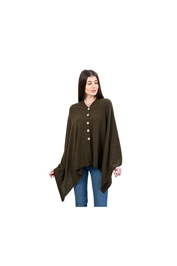 Écharpe pashmina en laine dagneau pour femme Taille unique - vert - Taille unique
