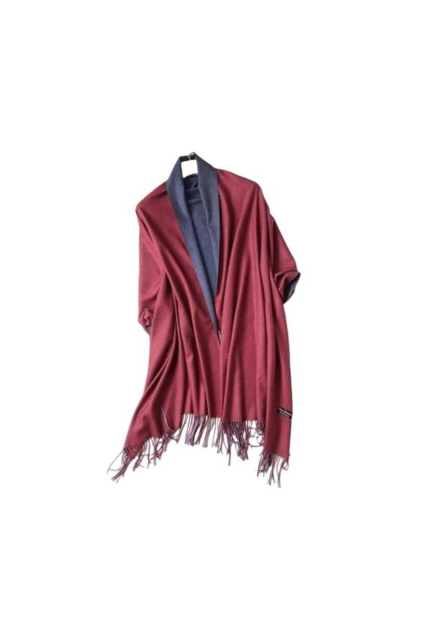 THEPOS Écharpe chaude double face pour femme Châles et enveloppements en laine pashmina Couverture épaisse, c10, taille uniqu