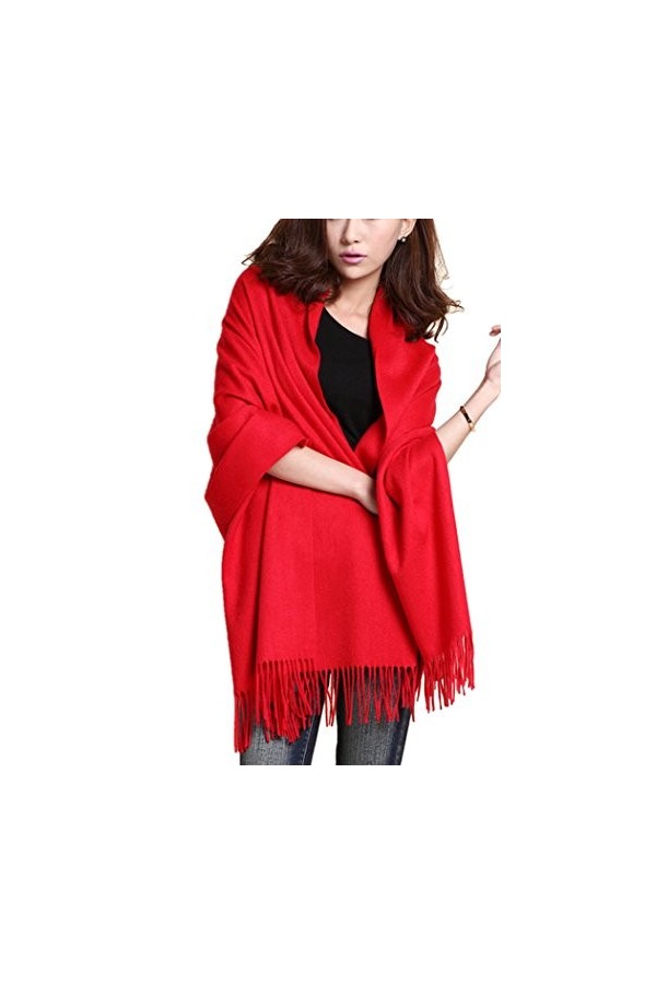 Novawo Châle en cachemire et laine pour homme et femme Taille XL 198,1&nbsp;x 68,6&nbsp;cm Plusieurs coloris disponibles - gris - taill