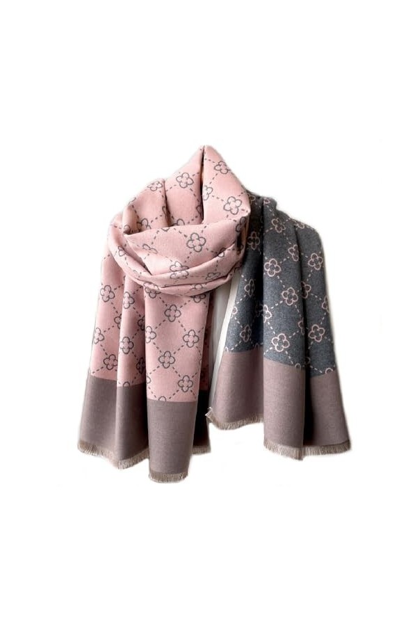 Brillabenny Écharpe Étole Cape Noir à Pois Blanc Femme Châle Pardessus Poncho Veste 185 cm x 70 cm