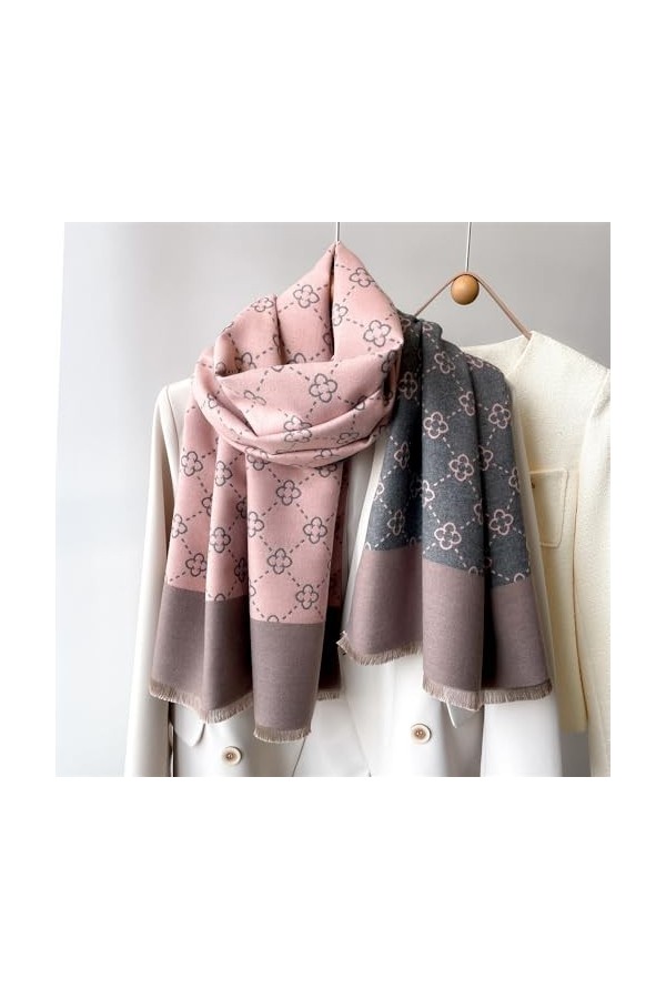 Brillabenny Écharpe Étole Cape Noir à Pois Blanc Femme Châle Pardessus Poncho Veste 185 cm x 70 cm