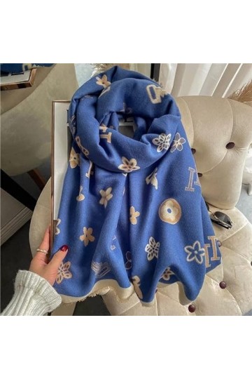 Brillabenny Écharpe Pashmina Noir à Pois Blanc Étole Femme Châle Pardessus Poncho Veste 200 cm x 80 cm