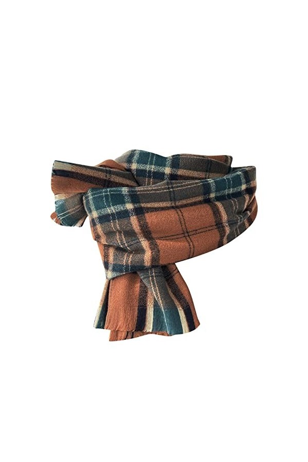 SATUSA Écharpe dhiver pour femmes, Foulard en laine doux et élégant, grand châle à carreaux, écharpe chaude, grande étole en