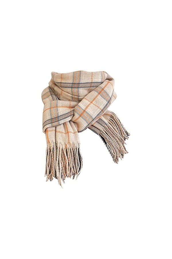 SATUSA Écharpe dhiver pour femme en laine douce étole élégante grand châle chaud léger écharpe en cachemire grande écharpe P