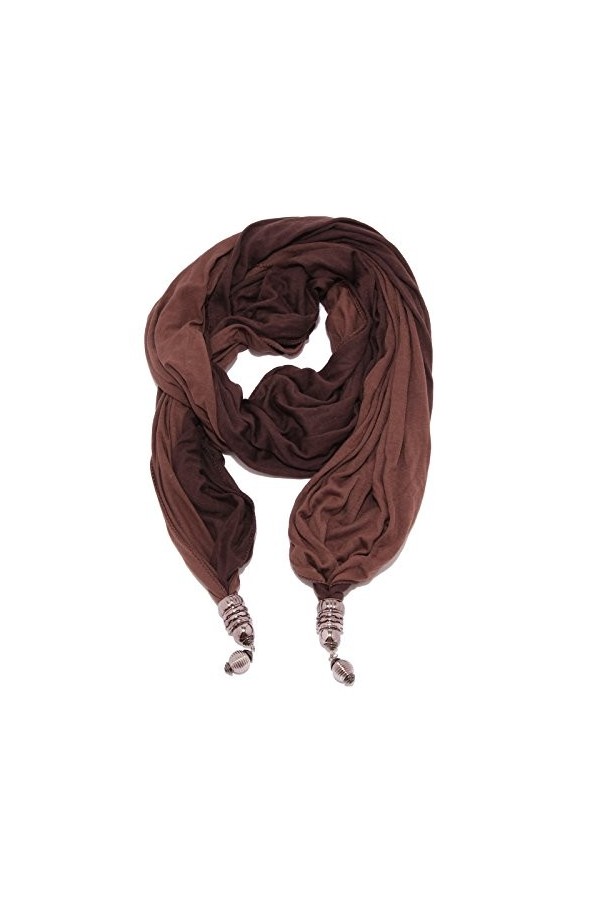no brand 6926W sciarpa donna brown scarf woman [ONE SIZE]