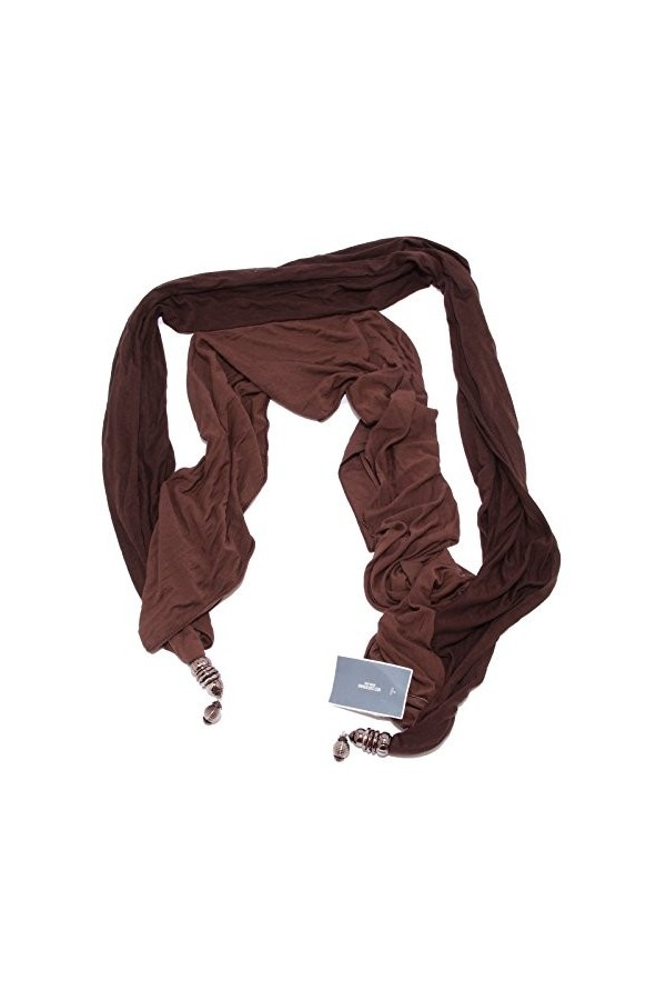 no brand 6926W sciarpa donna brown scarf woman [ONE SIZE]