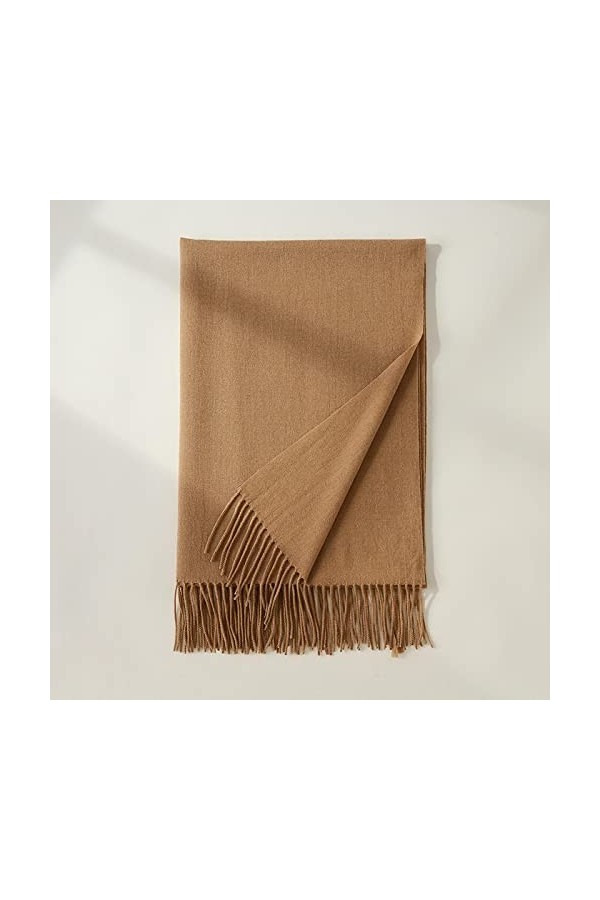 Bysonglezai Foulard Femme Echarpe Écharpe Châle Homme Foulards Écharpe Solide Hiver Gland Wrap Grandes Écharpes Solide Épais 