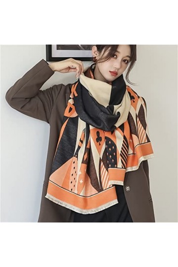 Echarpe Châle Nouvelles châles populaires dames châles et enveloppements de cachemire hivernale chaude Scarf pashmina épais c