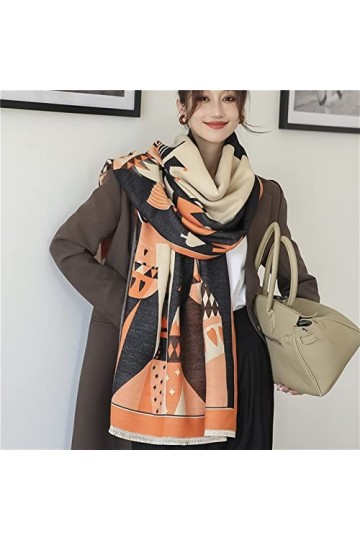 Echarpe Châle Nouvelles châles populaires dames châles et enveloppements de cachemire hivernale chaude Scarf pashmina épais c