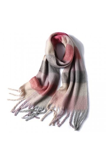 Echarpes Écharpe Écharpe à Carreaux Fauche Hiver Pashmina Châles Châles Cachemire Épais Épaisse Dame Tassel Foulards Chauds É