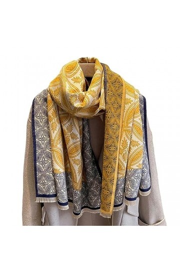 ZONTO Châle Écharpe Pour Femmes DHiver À Double Face Cachemire Écharpe Écharpe Chaude Châle-V