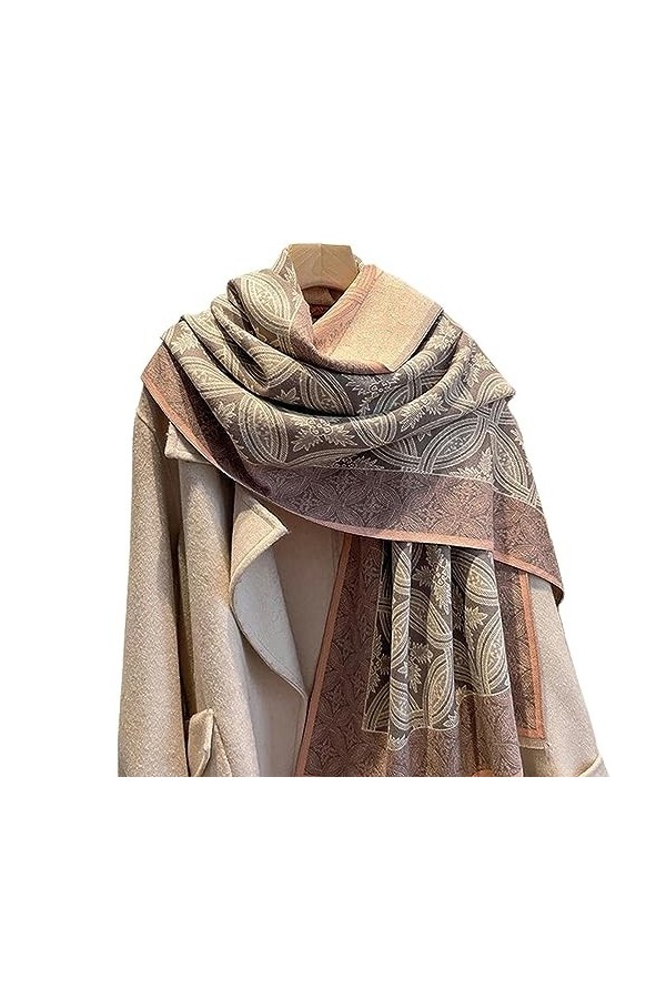 ZONTO Châle Écharpe Pour Femmes DHiver À Double Face Cachemire Écharpe Écharpe Chaude Châle-V