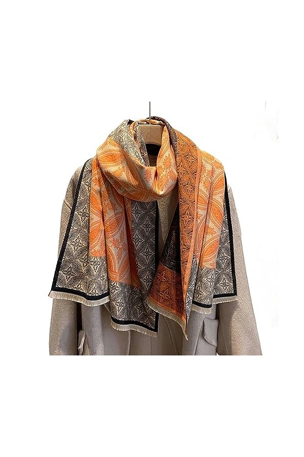 ZONTO Châle Écharpe Pour Femmes DHiver À Double Face Cachemire Écharpe Écharpe Chaude Châle-V