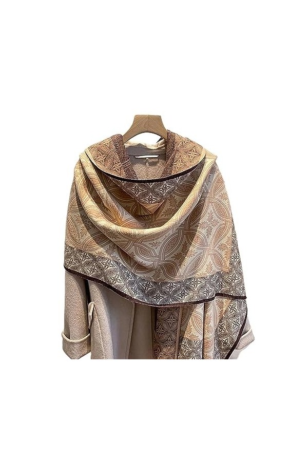 ZONTO Châle Écharpe Pour Femmes DHiver À Double Face Cachemire Écharpe Écharpe Chaude Châle-V