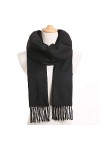 Foulard Femme Soie Cheveux pour De Hiver en Echarpe Écharpe À Carreaux Classique Femmes Hommes Écharpe De Couleur Unie Mode C