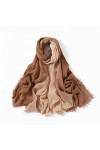 Foulard Femme Soie Cheveux pour De Hiver en Echarpe Mode Plissé Plissé Châle Écharpe Dames Haute Qualité Dégradé Bandeau Wrap