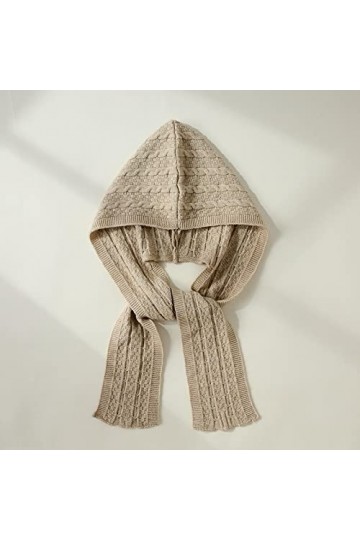 Bysonglezai Foulard Femme Echarpe Écharpe Châle Homme Foulards Écharpe Tricotée À Capuche Wrap Solide Twist Châle Style Corée