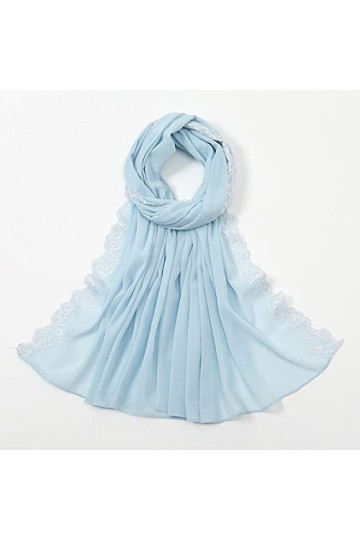 Bysonglezai Foulard Femme Echarpe Homme Châle Mousseline De Soie Dentelle Écharpe Châle Haute Qualité Longue Écharpe Femmes C