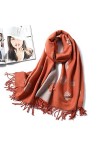 DMXYZZM Écharpe Écharpe dhiver pour Les Femmes Classique Imprimé Floral Châles Et Wrap Épais Chaud Pashmina Mode Glands Écha