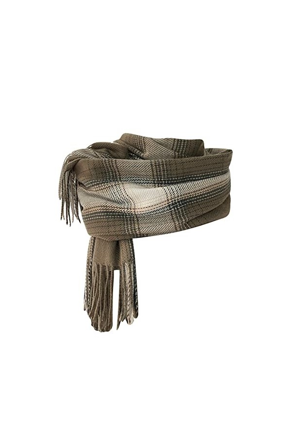 Châle dhiver pour femme, écharpe légère, élégante, douce, grande étole Pashmina, écharpe en laine à carreaux, châle chaud en