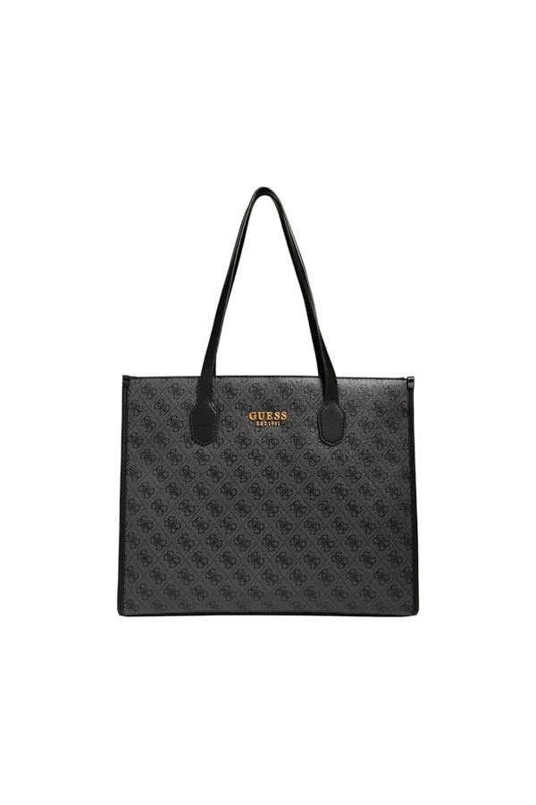 GUESS Cabas cuir PU logo all over jeans - Femme