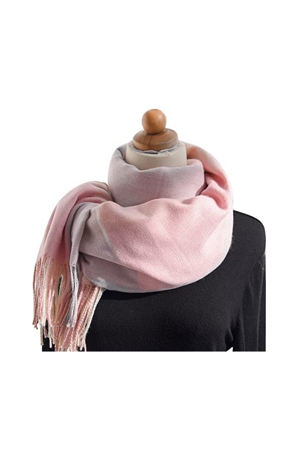 Écharpe en cachemire pour femmes signée légère douce châle élégant étole chaude grande écharpe à carreaux laine hiver Pashmin