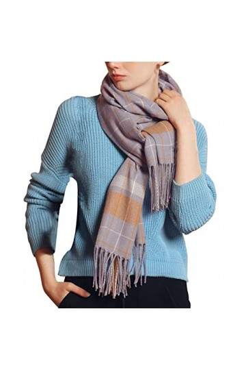 Écharpe Châle Femmes Hiver Cachemire Check Foulard Chaud Grande Étole De Laine Douce Châle Léger Designer Grande Écharpe Pash
