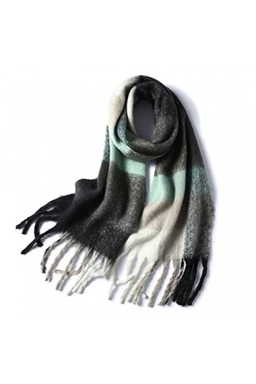 IAN LAU Écharpe Cadeau Écharpe à Carreaux Fauche Hiver Pashmina Châles Châles Cachemire Épais Épaisse Dame Tassel Foulards Ch
