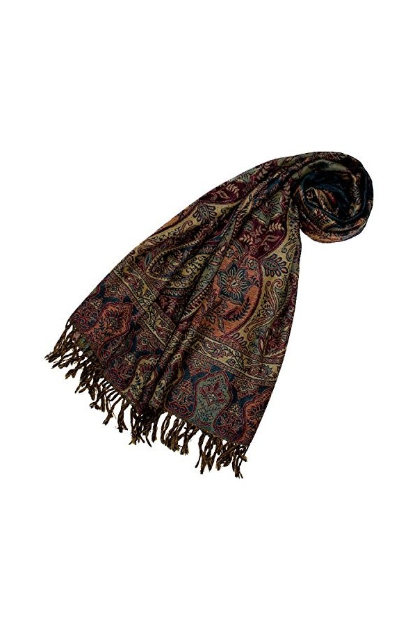 Lorenzo Cana Pashmina 78197 Foulard en laine douce Motif cachemire Multicolore 70 x 190 cm