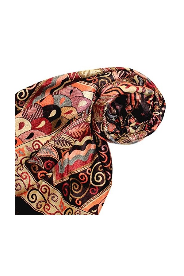 LORENZO CANA Pashmina de 100% viscose pour la femme – écharpe avec les mesures de 70 x 200 cm - une étole attrayante et noble
