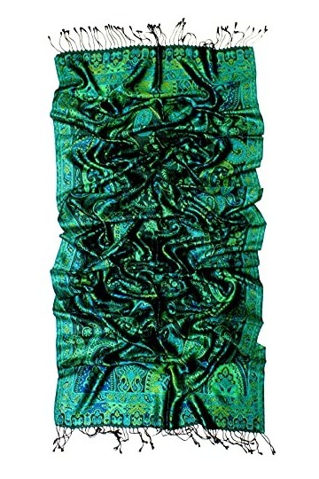 Lorenzo Cana Pashmina 78658 Foulard jacquard tissé 100 % soie Motif cachemire