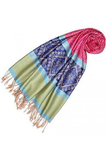 Lorenzo 93332 Cana Pashmina Foulard jacquard tissé Motif cachemire 70 x 180 cm