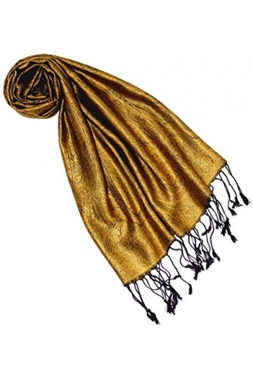 Lorenzo Cana 7861333 Écharpe de luxe Pashmina pour femme Tissu jacquard 100 % soie Motif cachemire