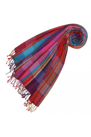LORENZO CANA - Pashmina - Imprimé Cachemire - Femme rouge