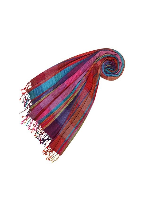 LORENZO CANA - Pashmina - Imprimé Cachemire - Femme rouge