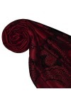 LORENZO CANA - Pashmina - Imprimé cachemire - Femme Rouge Dunkelrot Schwarz Taille unique