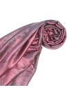 Lorenzo Cana Écharpe, pashmina, motif floral tissé, 70&nbsp;x&nbsp;180&nbsp;cm, en fibre naturelle de modal, jacquard, Rose/gris., Taille Un