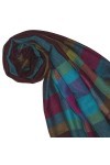 Lorenzo Cana Écharpe Pashmina pour femme - 50 % cachemire et 50 % laine - Bleu doré - Bleu clair - 78657