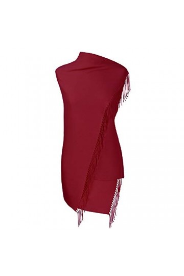 Fiolini Pashmina Écharpe châle pour femme – Élégant et très doux – Fabriqué en Italie, Blanc., 200 x 80 cm