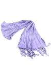 REGINA SCHRECKER Écharpe unisexe homme femme couleur unie 100 % coton pashmina été avec franges 298 lilas