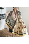Bywenzai Foulard Conception Cheval Écharpe Imprimé Animal Femmes Cachemire Hiver Écharpes Chaude Pashmina Couverture Femme Ch