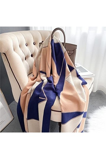 Bywenzai Foulard Femmes Cachemire Écharpe Géométrie Pashmina Chaud Châles Wraps Dame Épaisse Couverture Écharpes Femme Wyt159