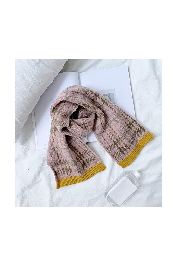 GCC Automne Et Hiver Écharpe Tricotée Couleur Uni,Chaud en Cachemire Doux écharpe Pashminas Echarpe Toute Saison J-200 * 50cm