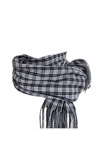 SATUSA Écharpe dhiver pour femmes, écharpe en laine de styliste à carreaux, grand châle doux et élégant, Pashmina, Foulard c