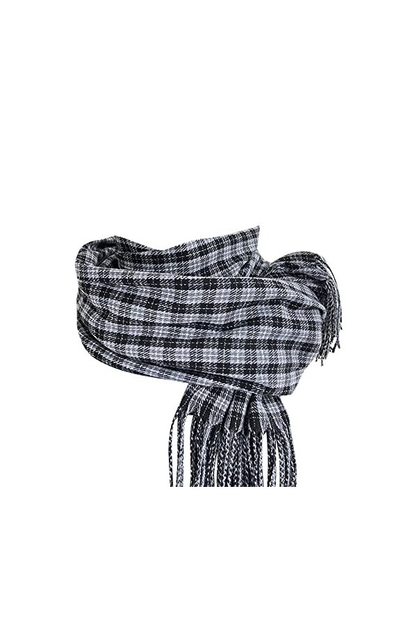 SATUSA Écharpe dhiver pour femmes, écharpe en laine de styliste à carreaux, grand châle doux et élégant, Pashmina, Foulard c
