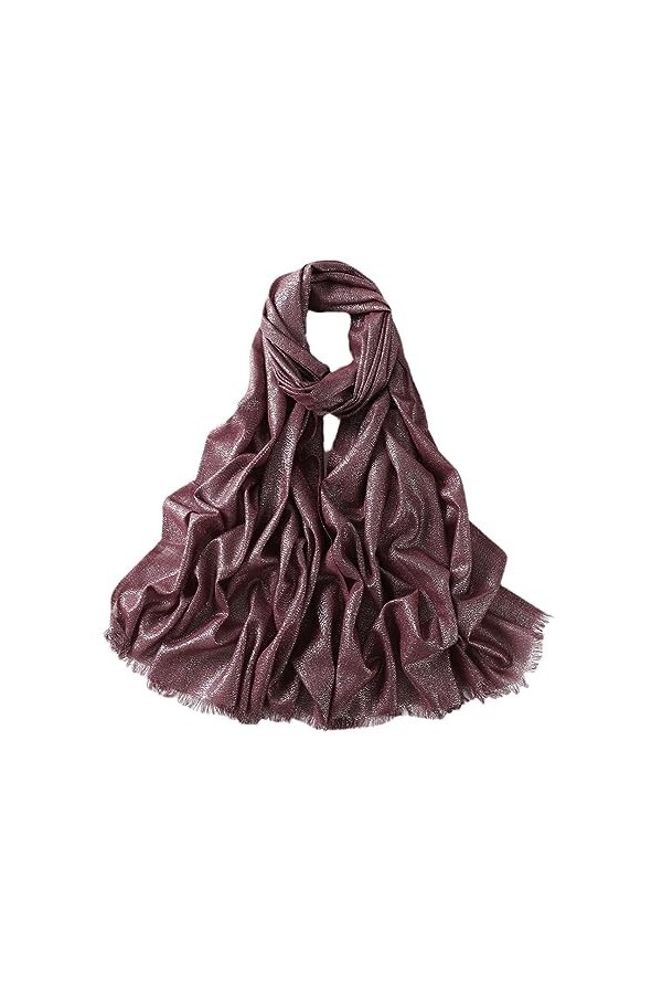 Écharpe à franges pour femme Pashmina étole Bufandas Musulman Hijab Cap, 21, taille unique